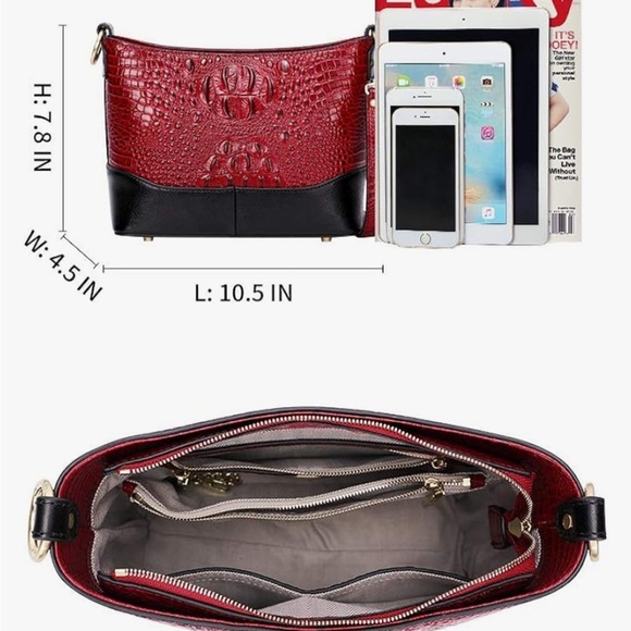 Crocodile crossbody, genuine, laser, purse, 👜 - Picture 9 of 10